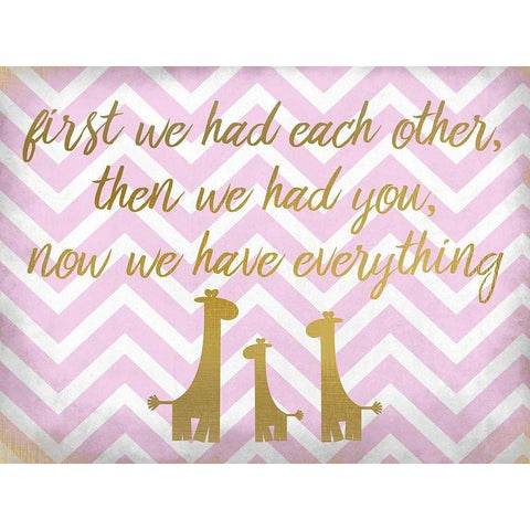 Everything Girl Giraffe Black Modern Wood Framed Art Print with Double Matting by Kimberly, Allen