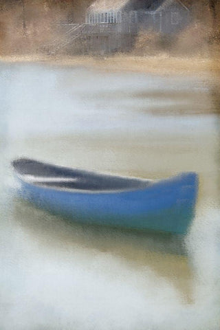 At the Lake House White Modern Wood Framed Art Print with Double Matting by Kimberly, Allen