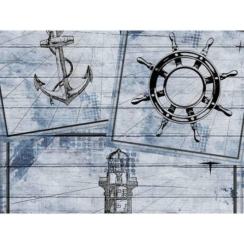 Nautical Day White Modern Wood Framed Art Print by Kimberly, Allen