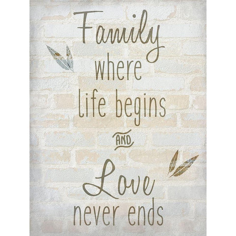 Family A White Modern Wood Framed Art Print by Kimberly, Allen