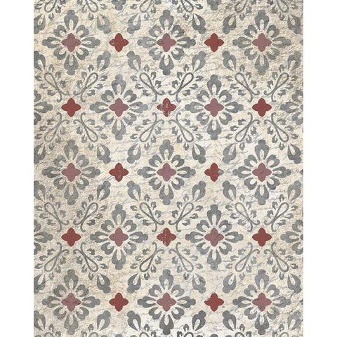 Magnolia Series Pattern 2 White Modern Wood Framed Art Print by Kimberly, Allen