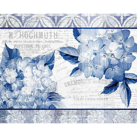 Hydrangea 2 Black Modern Wood Framed Art Print by Kimberly, Allen