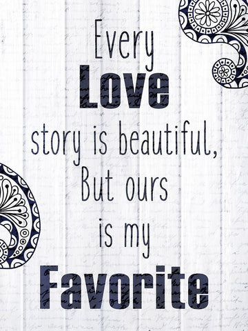 Always Love 1 White Modern Wood Framed Art Print with Double Matting by Kimberly, Allen