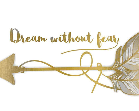 Dream Without Fear Black Ornate Wood Framed Art Print with Double Matting by Kimberly, Allen