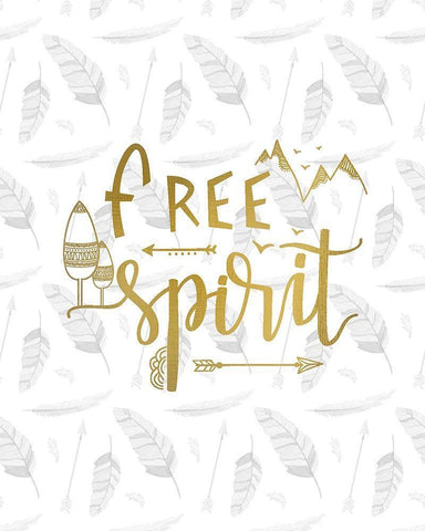 Feathered Spirit White Modern Wood Framed Art Print with Double Matting by Kimberly, Allen