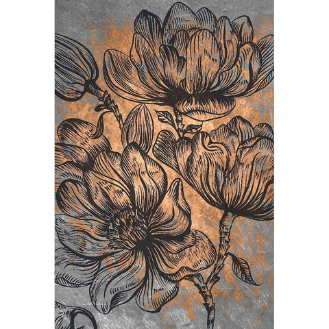 Magnolia Blossoms White Modern Wood Framed Art Print by Kimberly, Allen