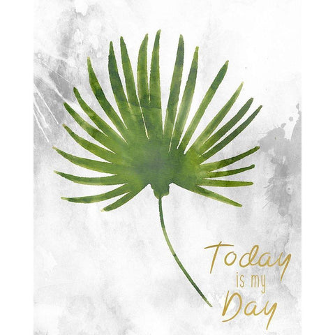 Today is My Day Gold Ornate Wood Framed Art Print with Double Matting by Kimberly, Allen