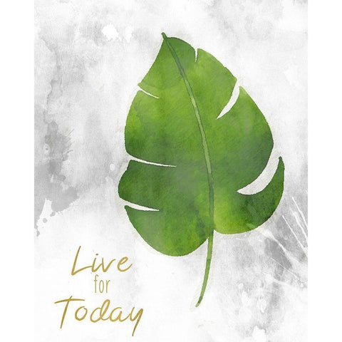 Live for Today White Modern Wood Framed Art Print by Kimberly, Allen