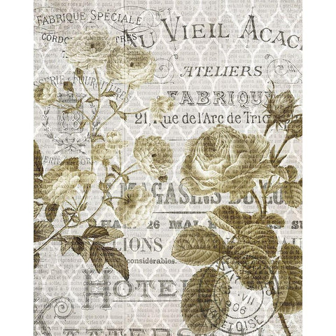 Paris Script Series 5 Black Modern Wood Framed Art Print by Kimberly, Allen