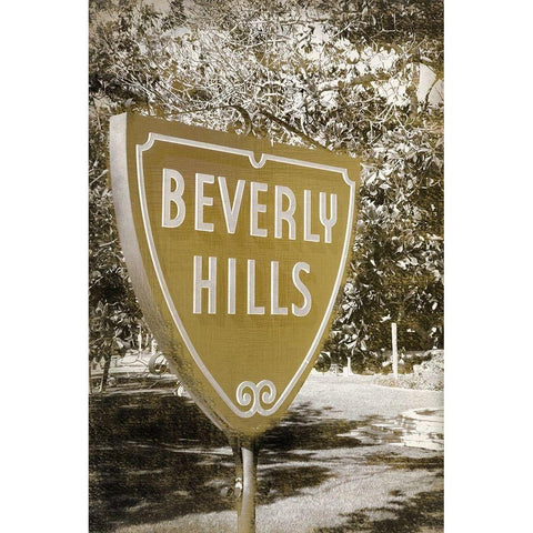 Beverly Hills Gold Ornate Wood Framed Art Print with Double Matting by Kimberly, Allen