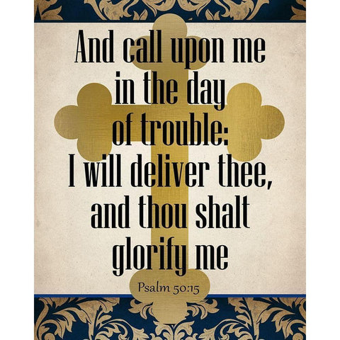 And Call on Me Gold Ornate Wood Framed Art Print with Double Matting by Kimberly, Allen