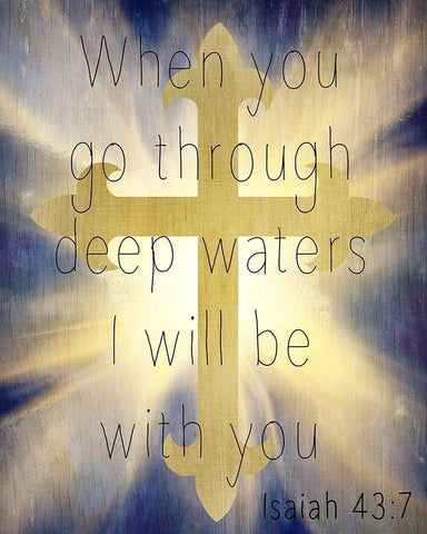 Deep Waters Black Ornate Wood Framed Art Print with Double Matting by Kimberly, Allen