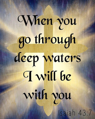 Deep Waters v2 White Modern Wood Framed Art Print with Double Matting by Kimberly, Allen