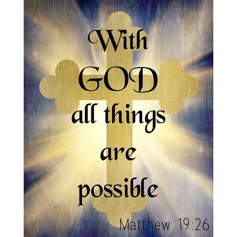With God v2 Black Modern Wood Framed Art Print by Kimberly, Allen