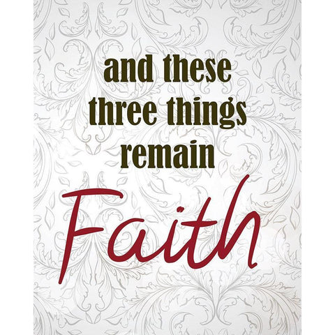 And These Three Things 1 White Modern Wood Framed Art Print by Kimberly, Allen