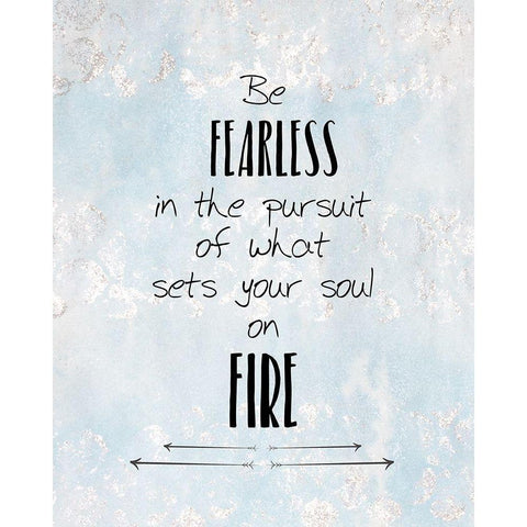 Be Fearless Gold Ornate Wood Framed Art Print with Double Matting by Kimberly, Allen