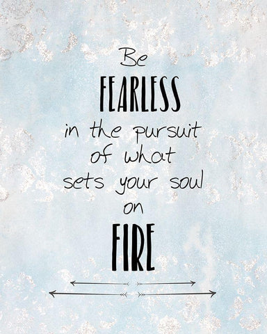 Be Fearless Black Ornate Wood Framed Art Print with Double Matting by Kimberly, Allen