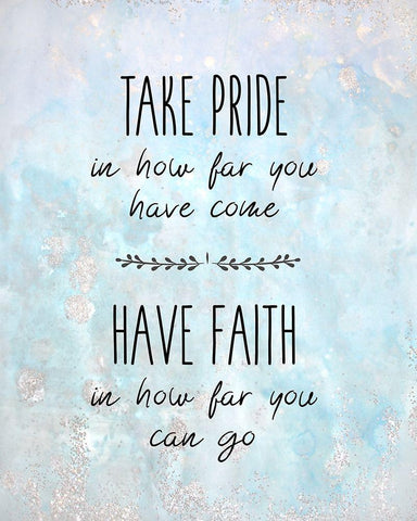 Take Pride White Modern Wood Framed Art Print with Double Matting by Kimberly, Allen