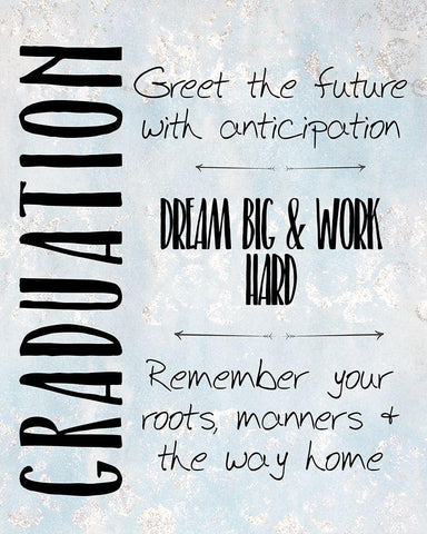 Graduation White Modern Wood Framed Art Print with Double Matting by Kimberly, Allen