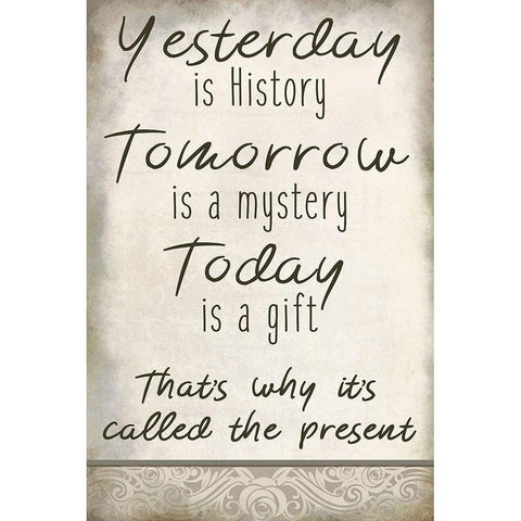 Yesterday Black Modern Wood Framed Art Print with Double Matting by Kimberly, Allen
