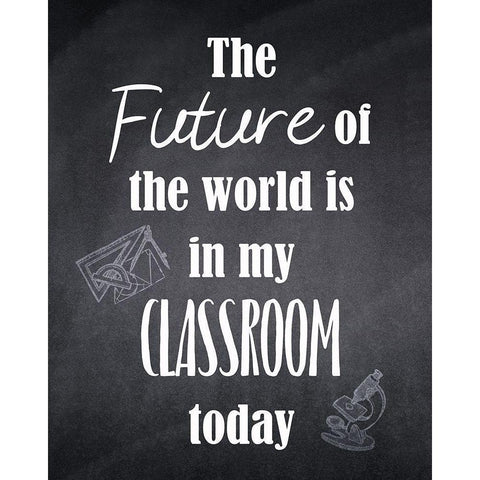 My Classroom 2 White Modern Wood Framed Art Print by Kimberly, Allen