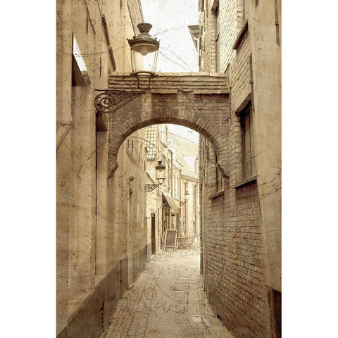 Old World 1 Black Modern Wood Framed Art Print with Double Matting by Kimberly, Allen
