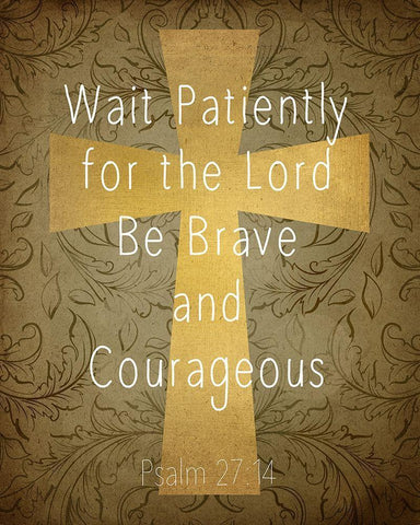 Psalm Cross 1 White Modern Wood Framed Art Print with Double Matting by Kimberly, Allen