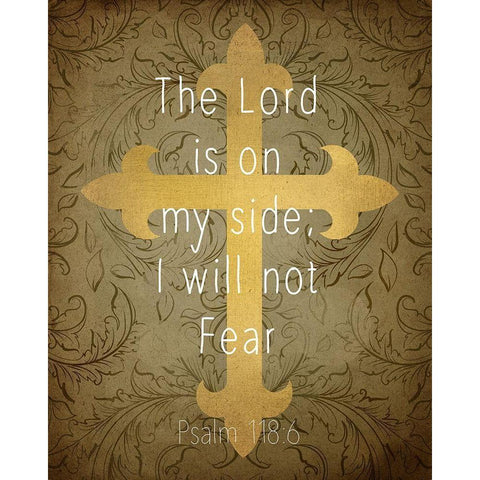 Psalm Cross 3 Gold Ornate Wood Framed Art Print with Double Matting by Kimberly, Allen