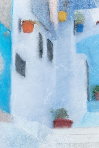Up the Stairs 1 White Modern Wood Framed Art Print with Double Matting by Kimberly, Allen