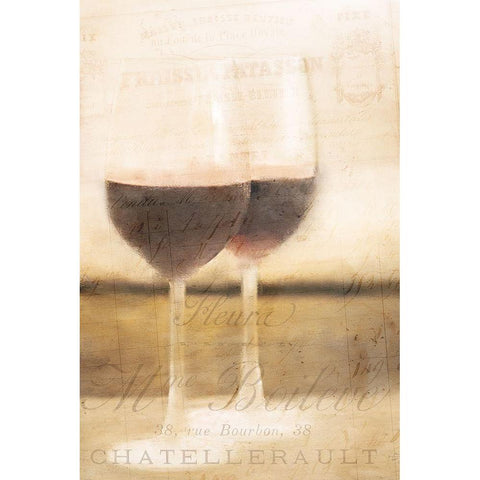 Wine Glasses Black Modern Wood Framed Art Print with Double Matting by Kimberly, Allen