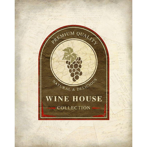 Wine House 1 White Modern Wood Framed Art Print by Kimberly, Allen