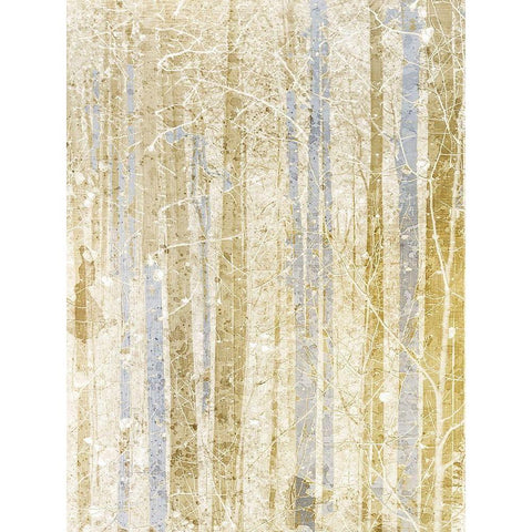 Gilded Forest 2 Black Modern Wood Framed Art Print with Double Matting by Kimberly, Allen