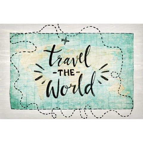 Travel the World Gold Ornate Wood Framed Art Print with Double Matting by Kimberly, Allen