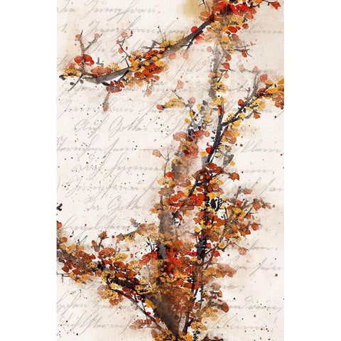 Branches White Modern Wood Framed Art Print by Kimberly, Allen