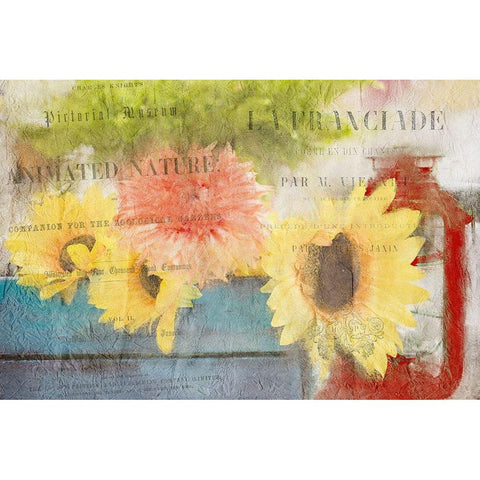 Day in the Garden Gold Ornate Wood Framed Art Print with Double Matting by Kimberly, Allen