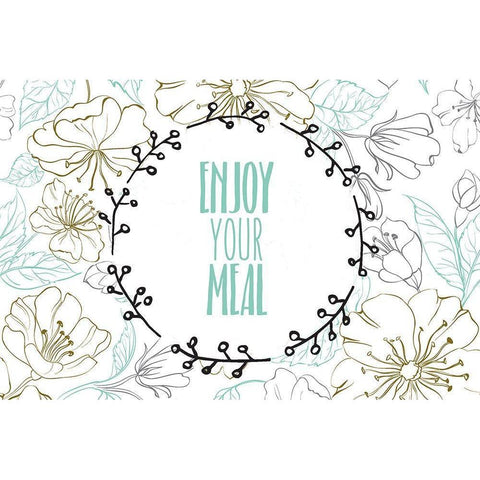 Enjoy Your Meal Black Modern Wood Framed Art Print with Double Matting by Kimberly, Allen