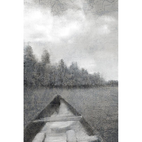 Canoe Tip White Modern Wood Framed Art Print by Kimberly, Allen