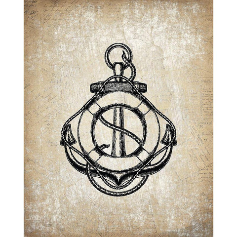 Anchors Away 3 White Modern Wood Framed Art Print by Kimberly, Allen