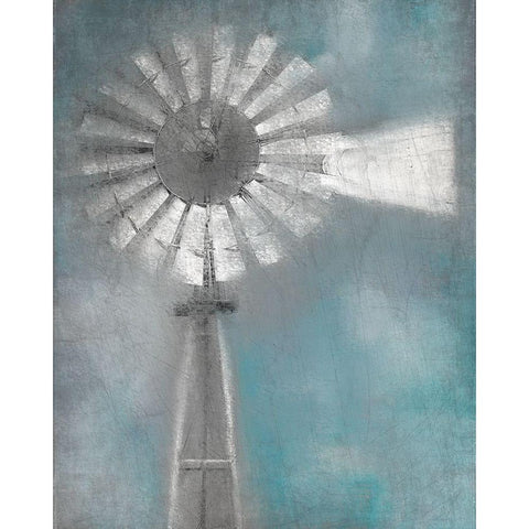 Windmill Black Modern Wood Framed Art Print by Allen, Kimberly