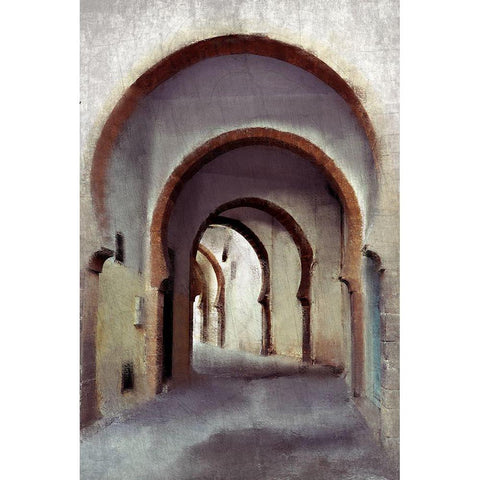 Streets of Morocco Black Modern Wood Framed Art Print by Kimberly, Allen