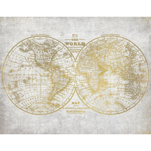 No. 1 World Map Black Modern Wood Framed Art Print with Double Matting by Kimberly, Allen