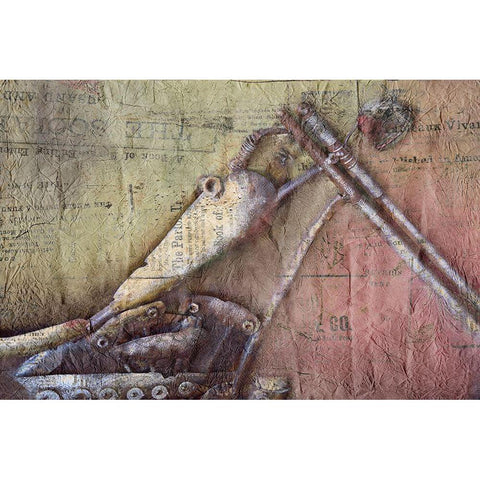 Riding White Modern Wood Framed Art Print by Kimberly, Allen