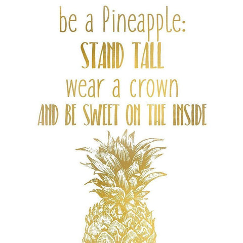 Be a Pineapple Black Modern Wood Framed Art Print with Double Matting by Kimberly, Allen