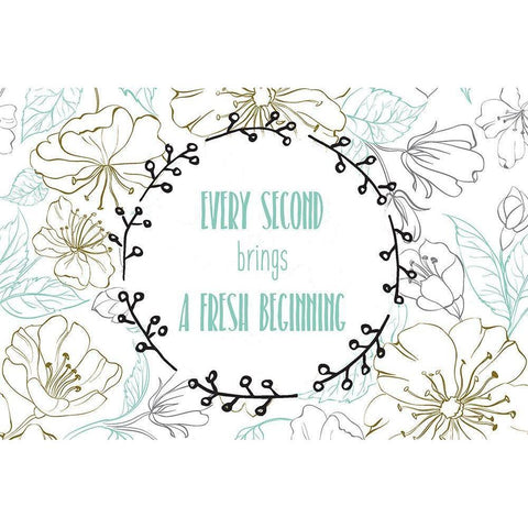 Beginnings 1 Black Modern Wood Framed Art Print by Kimberly, Allen