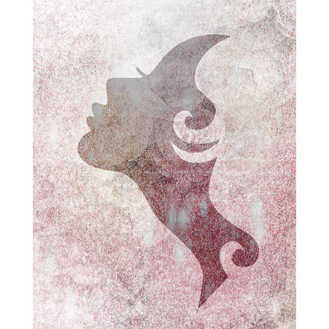 Silhouette 3 White Modern Wood Framed Art Print by Kimberly, Allen