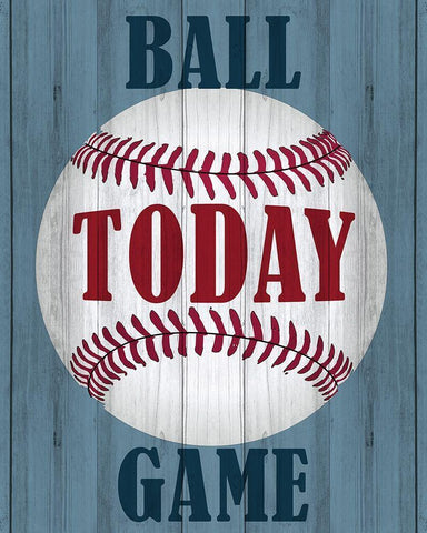 Ball Game White Modern Wood Framed Art Print with Double Matting by Kimberly, Allen