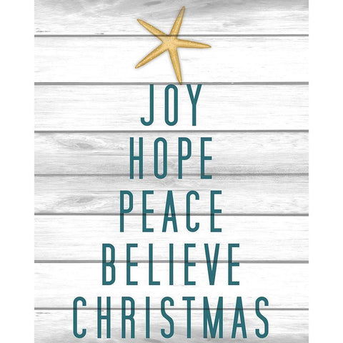 Christmas by the Sea 1 Black Modern Wood Framed Art Print by Kimberly, Allen