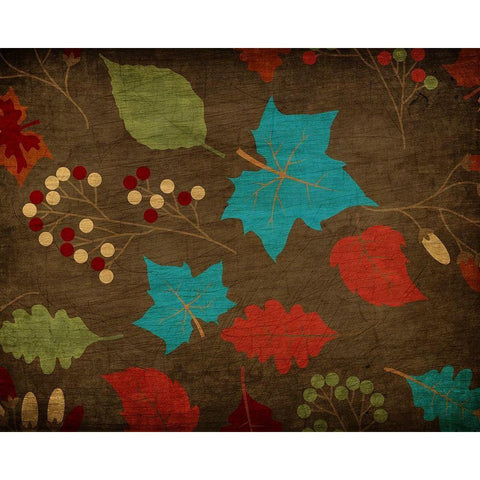 Fall Foliage Black Modern Wood Framed Art Print with Double Matting by Kimberly, Allen