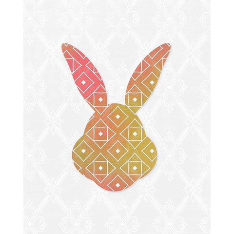 Latice Bunny 2 Black Modern Wood Framed Art Print by Kimberly, Allen
