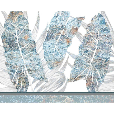 Frosted Blue 3 White Modern Wood Framed Art Print by Kimberly, Allen